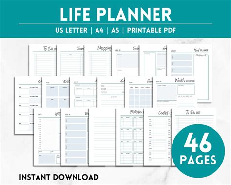 Life Planner, Life Planner Printable, Daily Planner, Daily Planner ...