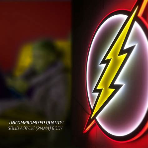 The FLASH DC Comics Thunderbolt LED Halo Light large - Etsy