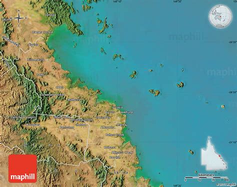 Satellite Map of Mackay