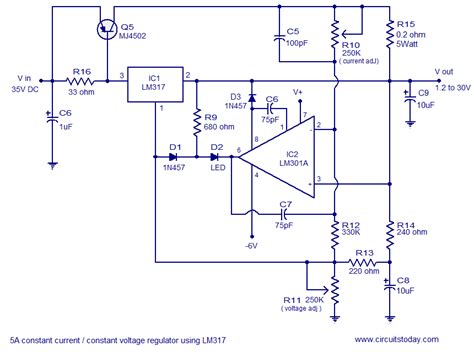 Few LM317 Voltage regulator circuits that has a lot of applications | Voltage regulator ...