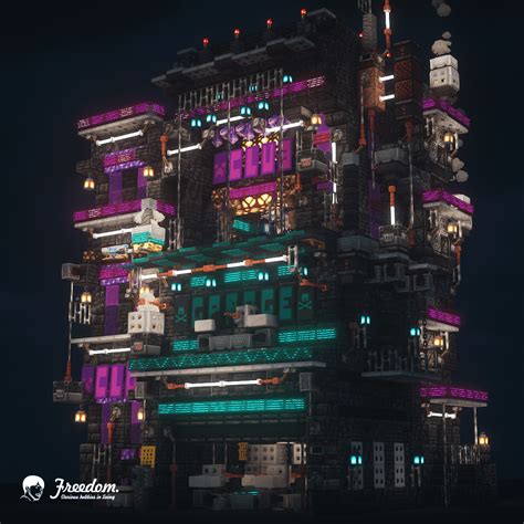 Cyberpunk city new tutorial video soon. : Minecraftbuilds