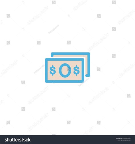 Cash Money Icon Flat Vector Logo Stock Vector (Royalty Free) 1754865683 ...