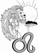 Adult Coloring Book Printable PDF Leo Zodiac Sign  Etsy sketch template