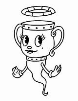 Cuphead Coloring Pages Free Printable PDF sketch template
