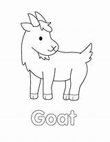 Goat Coloring sketch template