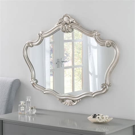 Silver Ornate Detailed Large Mirror | Silver Ornate Mirror