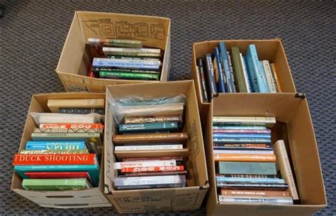 Lot - Five Boxes of Books Relating to Firearms and Hunting