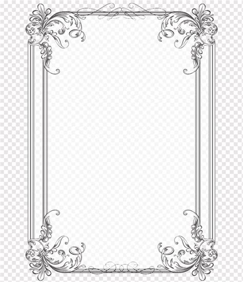 Free: silver and white floral frame, Borders and Frames Wedding invitation Frames Microsoft Word ...