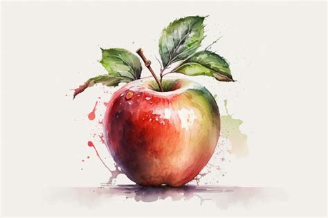 FREE Watercolor Apple By TheHungryJPEG | TheHungryJPEG