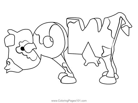 Cow From Wordworld Coloring Page for Kids - Free WordWorld Printable ...