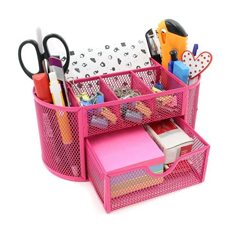 Pro Space Desktop Organizer Mesh Office Pencil Holder Desk Accessories ...