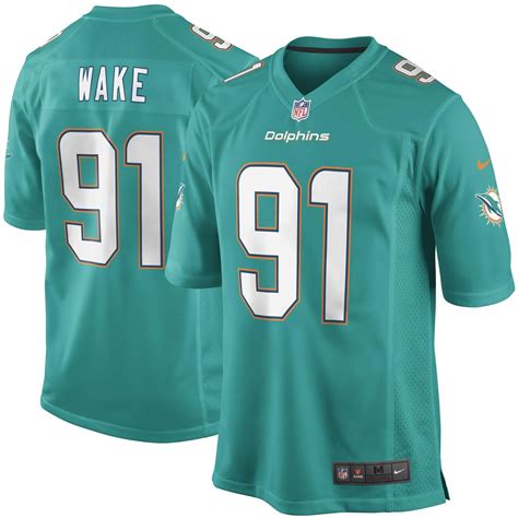 Nike Cameron Wake Miami Dolphins Aqua Game Jersey