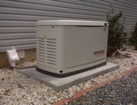 generac 48kW generator on raised platform and 200 amp transfer switch ...