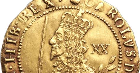 British Gold Coins Unite 20 Shillings or One Pound 1644 King Charles I Charles I gold Unite (20 ...