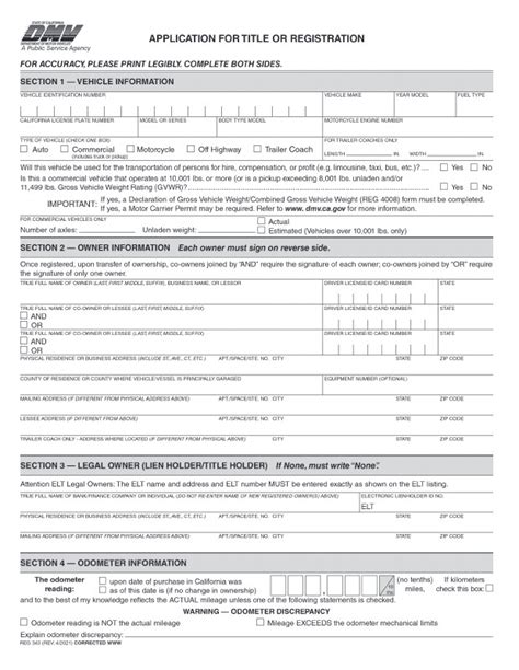 Application for Title or Registration | BPI Custom Printing