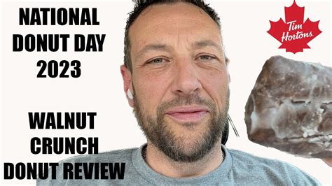 TIM HORTONS NATIONAL DONUT DAY WALNUT CRUNCH REVIEW - YouTube