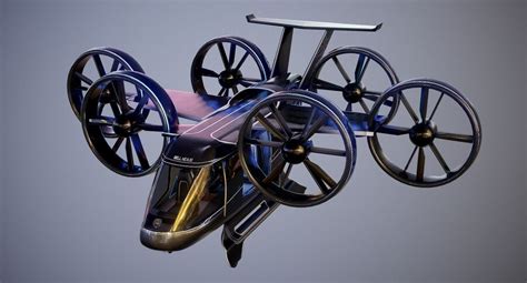 Flying Taxi Bell Nexus Rigged 3D Model $149 - .fbx .blend .unknown .stl .obj .max .dae .3ds - Free3D