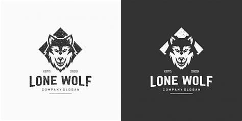 Premium Vector | Lone wolf logo