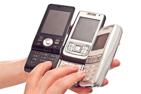 Three mobile phones stock image. Image of phone, hand - 14578215