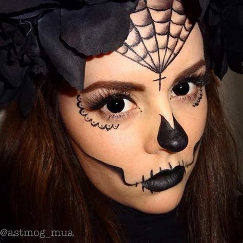 Easy Half Face Sugar Skull Makeup - Mugeek Vidalondon