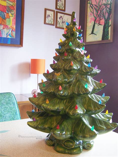 PRICE DROPPED Stunning Vintage Green 22 Inch Ceramic Christmas Tree 3 ...