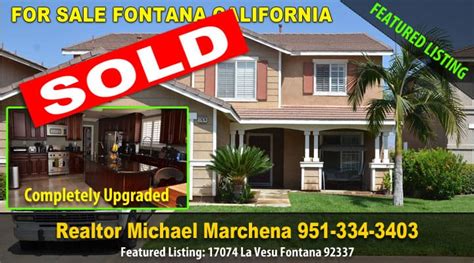 Sold La Vesu Rd Fontana 92337 Real Estate Listing Agent Sellers Side Closed Transaction Sold in ...