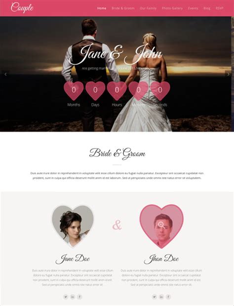 32+ Wedding Website Themes & Templates | Free & Premium Templates