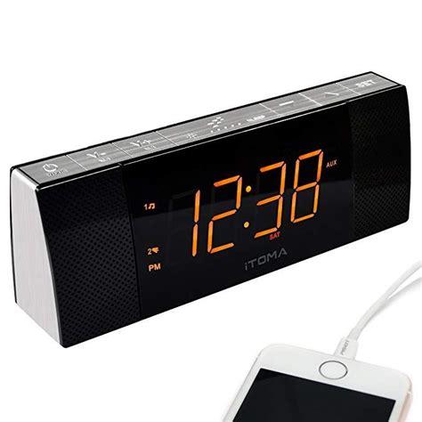 iTOMA Bluetooth Alarm Clock Radio for Bedroom,Hotel,Digital FM Radio ...