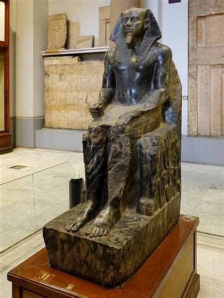 Khafre Enthroned, c.2570 BC - Ancient Egypt - WikiArt.org