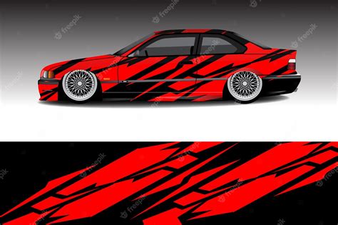 Premium Vector | Solid red car sticker wrap design