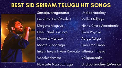 Latest Telugu Songs Collection | Voice Of Sid Sriram Songs Jukebox ...