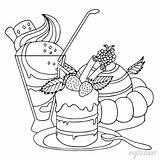 Raspberry Torte Coloring Pages sketch template