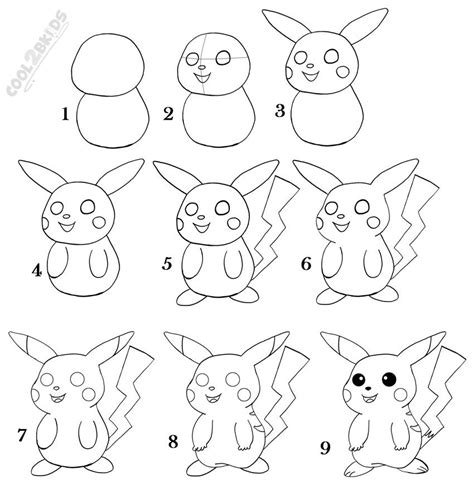 Pikachu Drawing Step By Step For Beginners at Drawing Tutorials