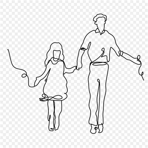 Line Father And Daughter Drawing Parent Child Relationship, Father ...