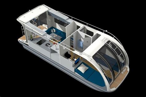 Caravanboat Amphibious Camper | House boat, Camper boat, Boat house interior