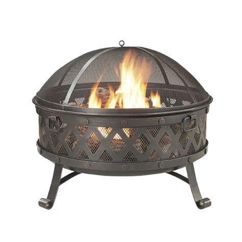 Garden Treasures 35.4-in W Steel Wood-Burning Fire Pit in the Wood-Burning Fire Pits department ...