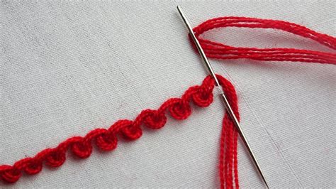 basic hand embroidery tutorial: Scroll Stitch - YouTube