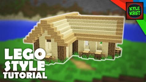 Minecraft | LEGO Style Tutorial | Small Starting Survival House (14x15) - YouTube