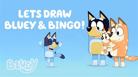 How To Draw Bluey And Bingo Bluey Youtube | Images and Photos finder