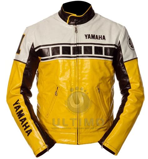 Yellow Yamaha Motorcycle Leather Jacket | Leather jacket men, Leather motorcycle jacket, Winter ...