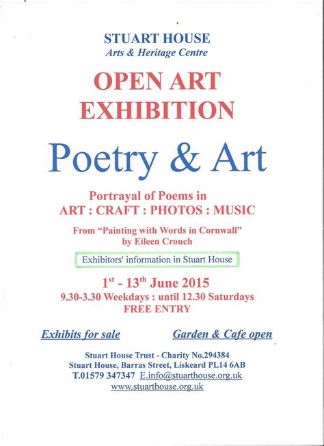 Visit Liskeard | Events | Poetry & Art Exhibition