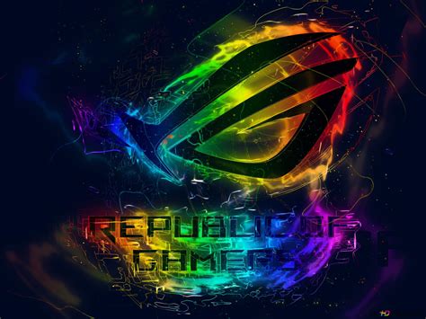 Asus ROG [Republic of Gamers] - LOGO ROG Abstract Neon Rainbow HD fond ...