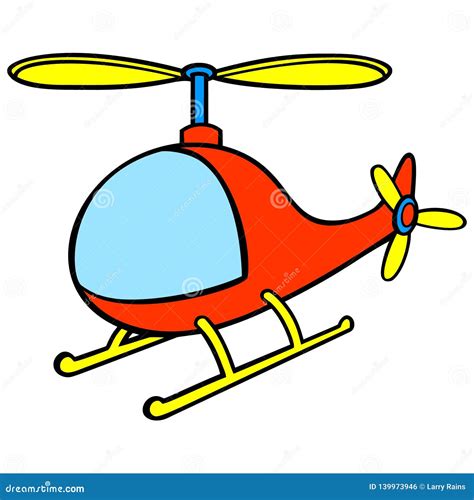 Helicopter Cartoon stock vector. Illustration of vector - 139973946