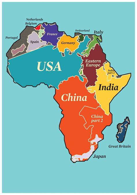 Real size of Africa compared to other countries | Africa map, World geography, Africa