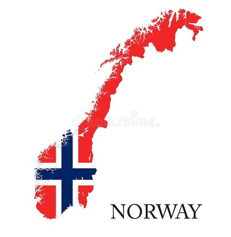 Mapa De La Bandera De Noruega Ilustración del Vector - Ilustración de ...