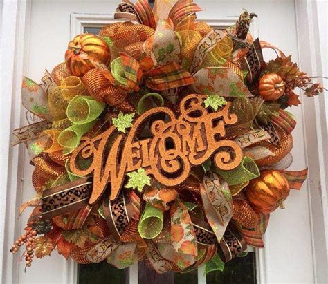 Fall deco mesh wreath ideas – inspiring autumn decor for the house