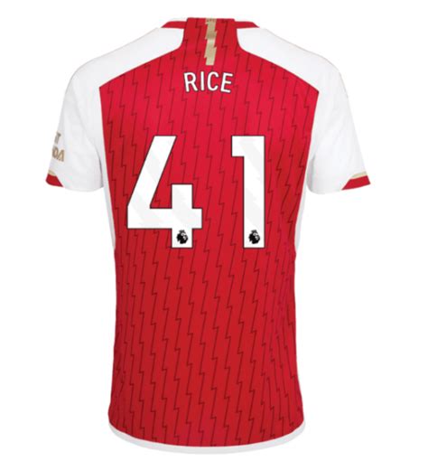 Declan Rice's Arsenal shirt number