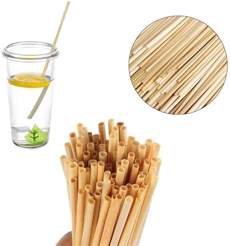 Wheat straw Natural Drinking Straws 100% Biodegradable, Compostable Straw, Non-polluting ...