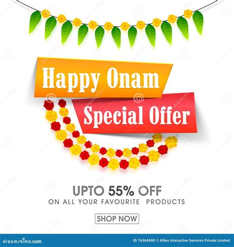 Onam Special Offers Sale Poster, Banner Design. Stock Illustration ...