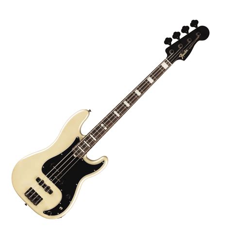 Fender Duff McKagan Signature Deluxe Precision Bass Guitar, White Pearl